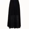 AKRIS Silk Lace Long Skirt