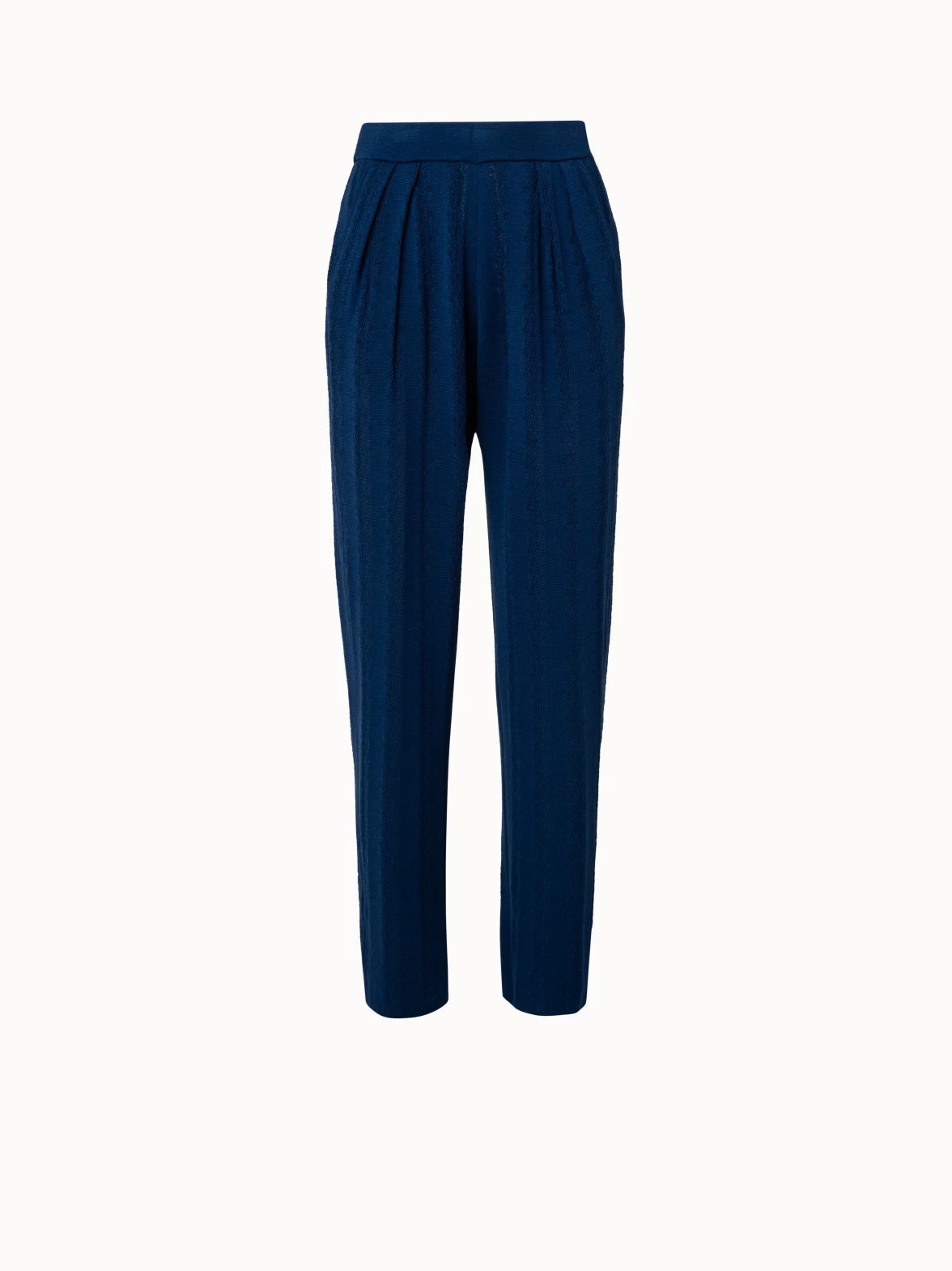 AKRIS Wool Silk Knit Lace Pants