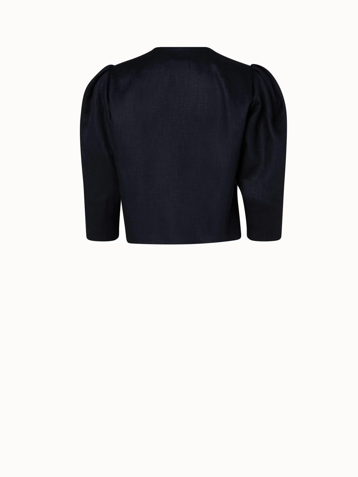 AKRIS Linen Double-Face Cropped Jacket - Image 3