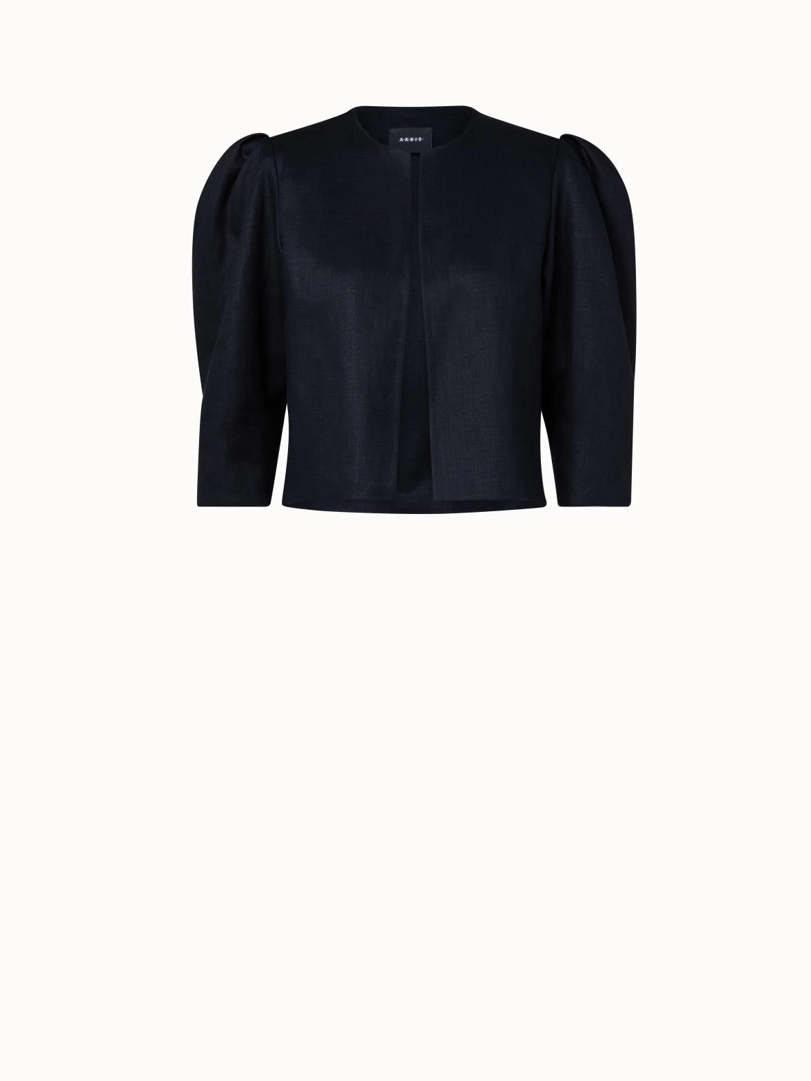 AKRIS Linen Double-Face Cropped Jacket