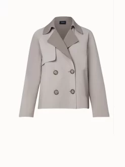 AKRIS Cotton Double-Face Double-Breasted Jacket