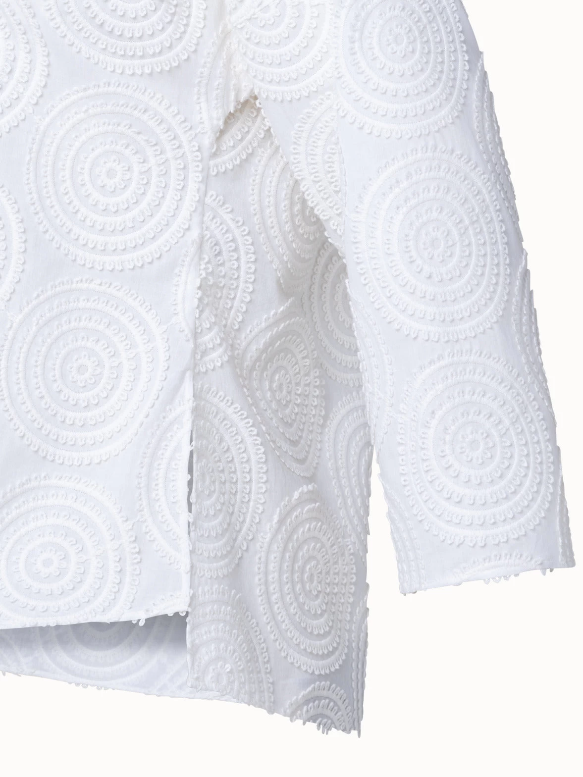 Cotton Batiste Blouse With Circle Loop Embroidery - Image 4