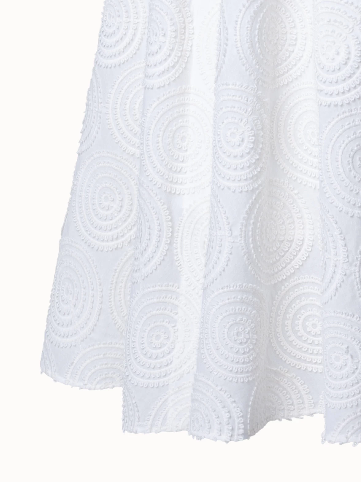 Cotton Batiste Midi Dress With Circle Loop Embroidery - Image 4