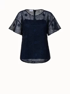 Metallic 3D Dot Embroidery Blouse