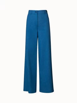 Cooper Washed Denim Wide Leg Pants