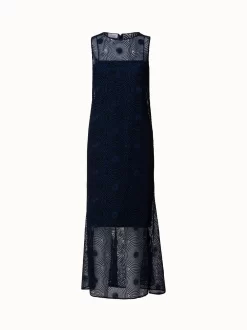 Metallic 3D Dot Embroidery Midi Dress