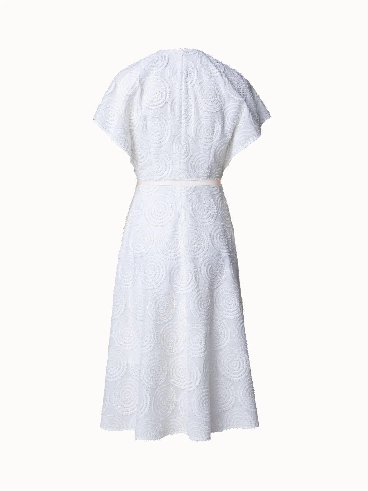 Cotton Batiste Midi Dress With Circle Loop Embroidery - Image 2