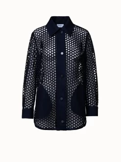 Dot Mesh Techno Embroidery Jacket