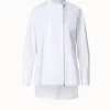Cotton Popelin Blouse With Asymmetrical Zip