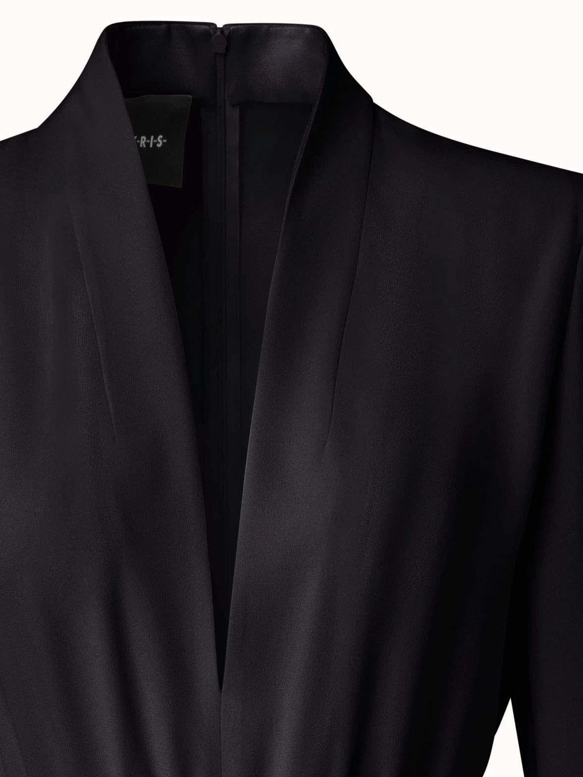 AKRIS Envers Satin Dress With Horsehair Belt - Image 4