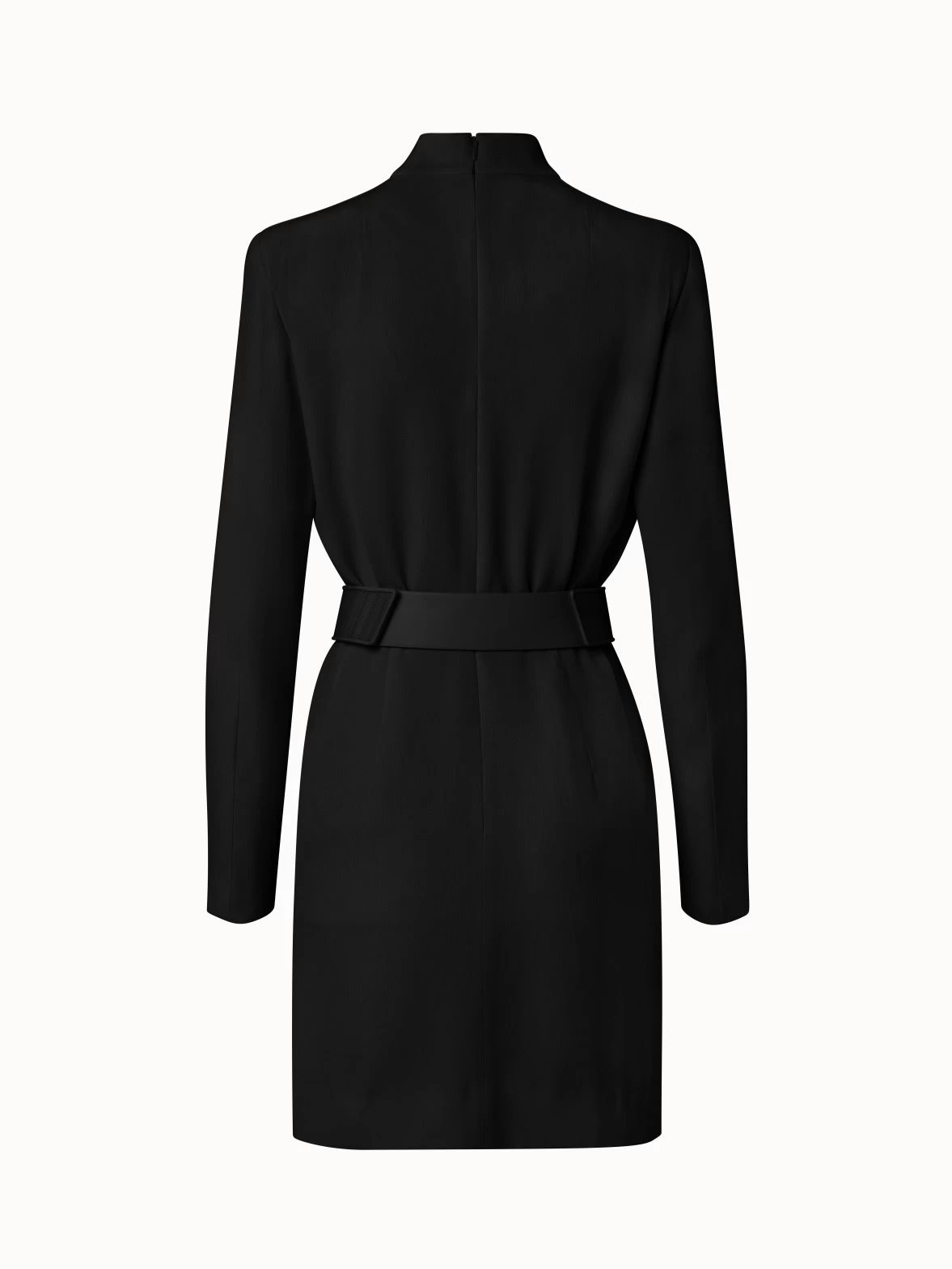 AKRIS Envers Satin Dress With Horsehair Belt - Image 2