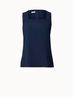 Crêpe De Chine Blouse With Square Neck