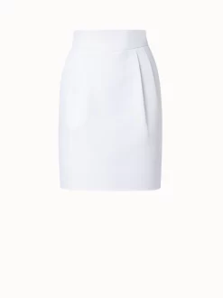 AKRIS Cotton Double-Face Short Skirt