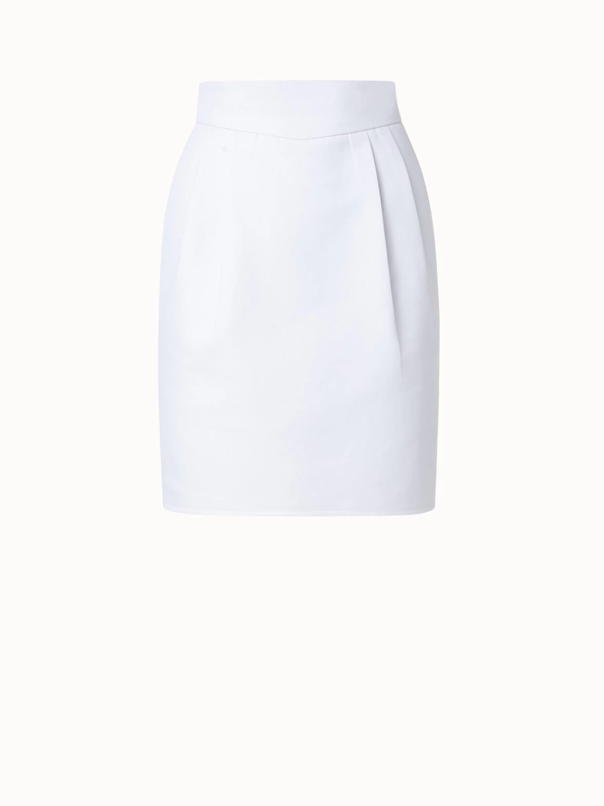 AKRIS Cotton Double-Face Short Skirt