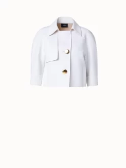 AKRIS Cotton Double-Face Cropped Jacket