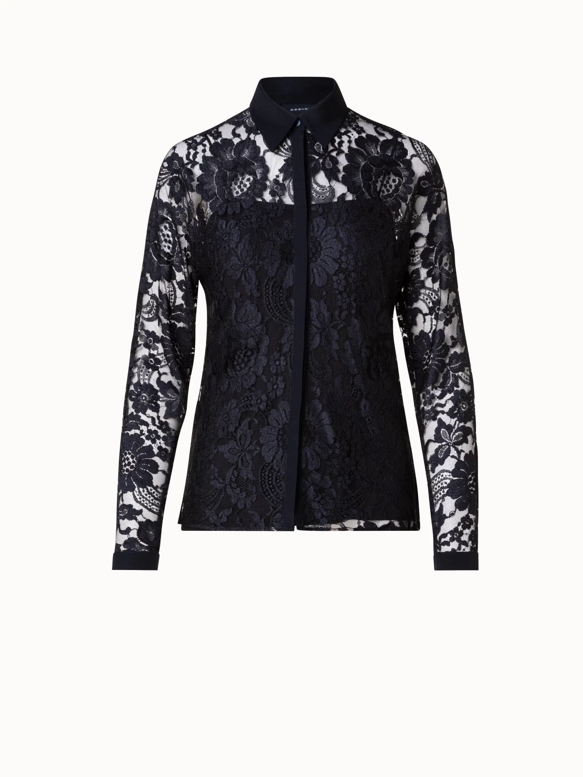 AKRIS Floral Techno Lace Blouse