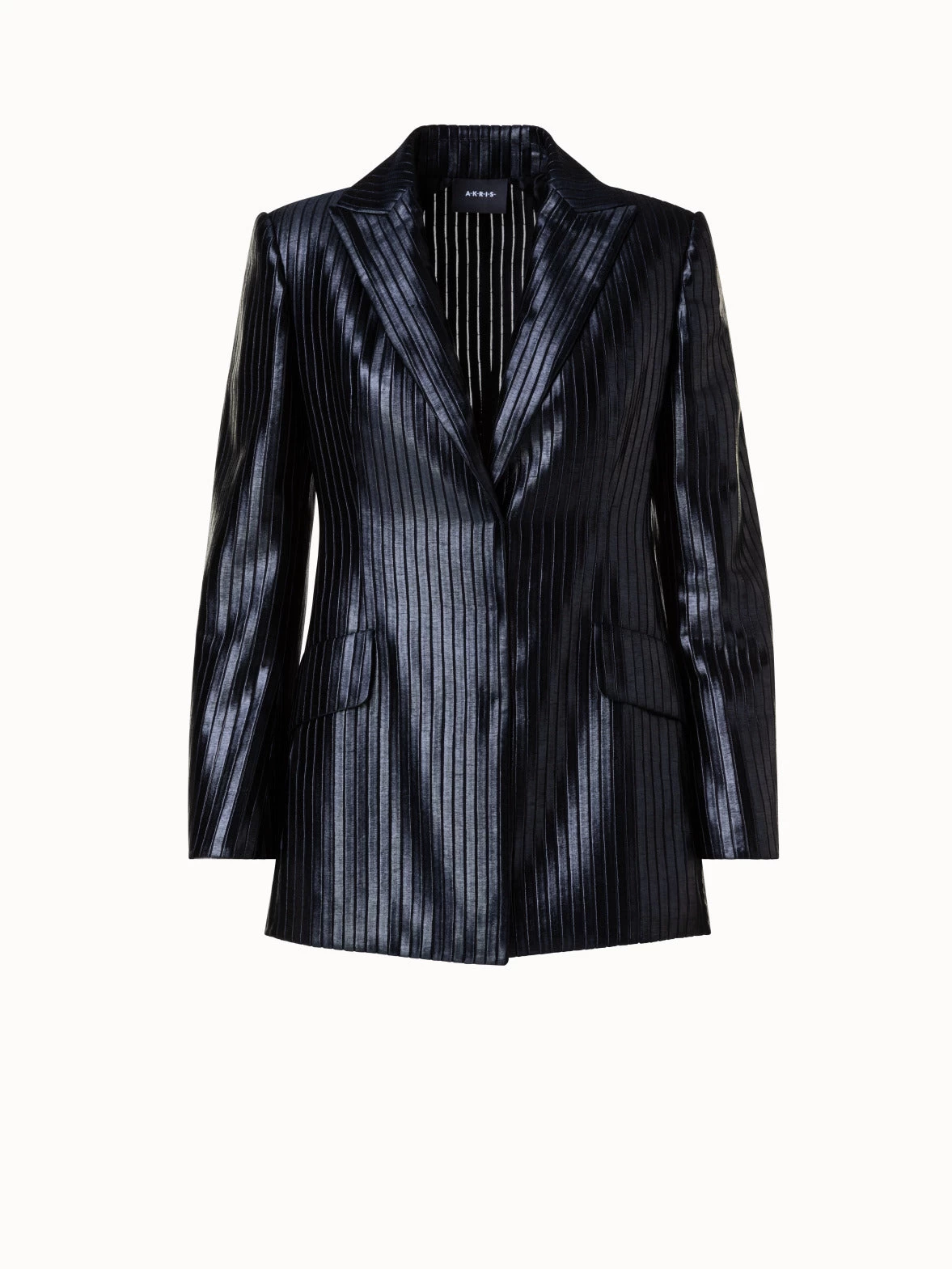 AKRIS Striped Techno Embroidery Blazer