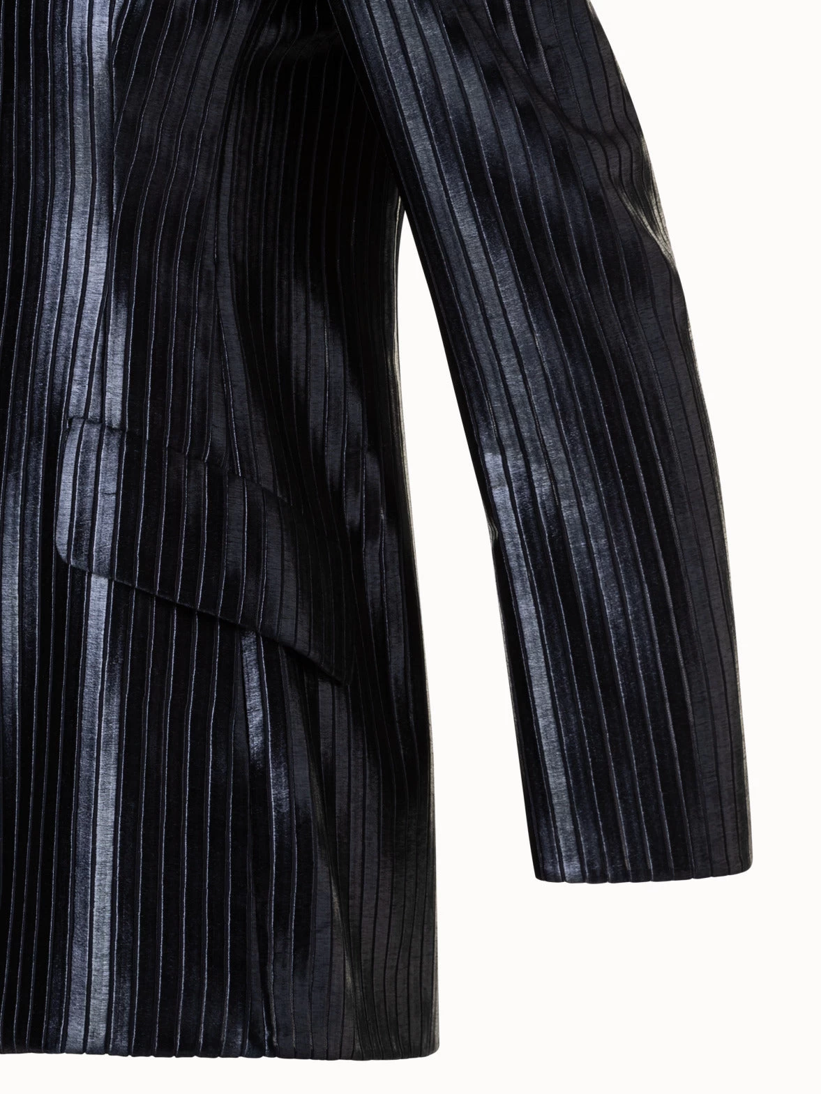 AKRIS Striped Techno Embroidery Blazer - Image 4