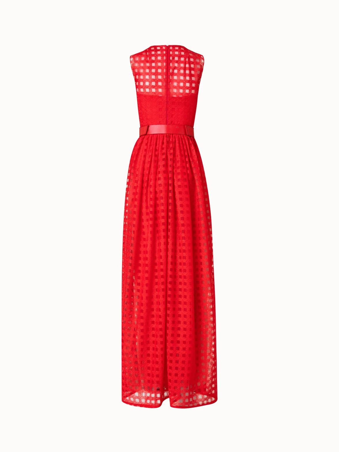 AKRIS Square Embroidery On Tulle Gown - Image 3