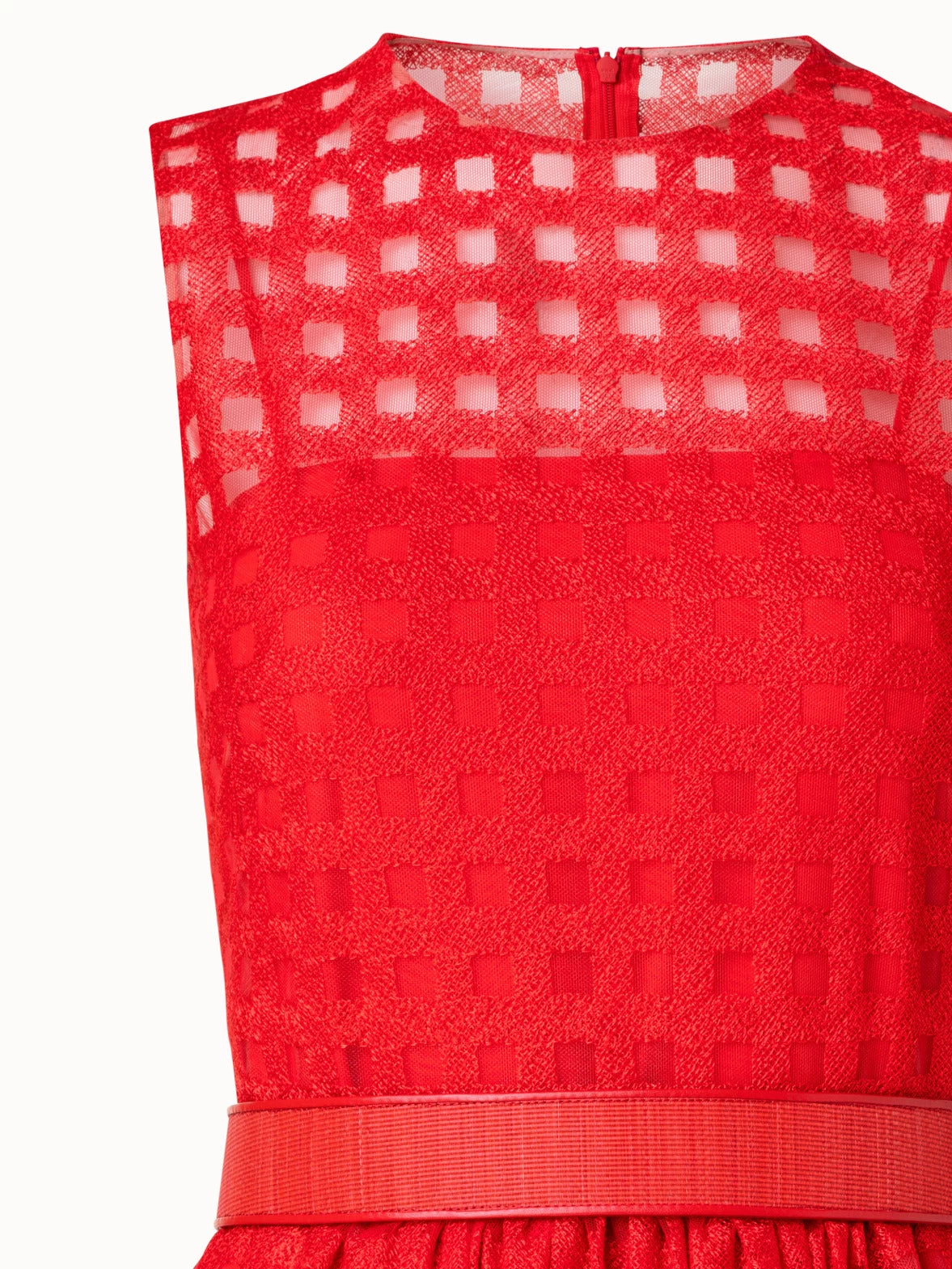 AKRIS Square Embroidery On Tulle Gown - Image 4