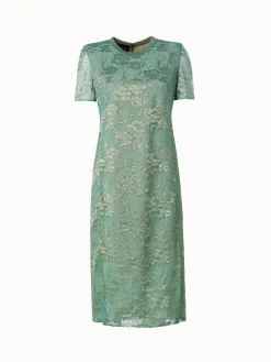 AKRIS Floral Techno Lace Dress