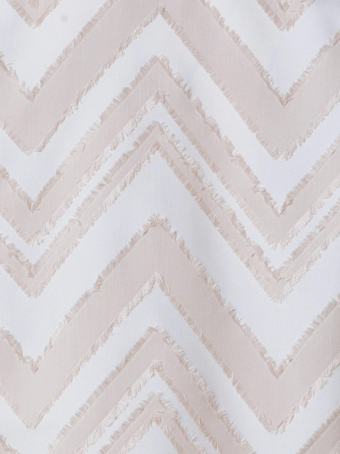 Fringed Zigzag Cotton Blend Jacquard Blouse - Image 6