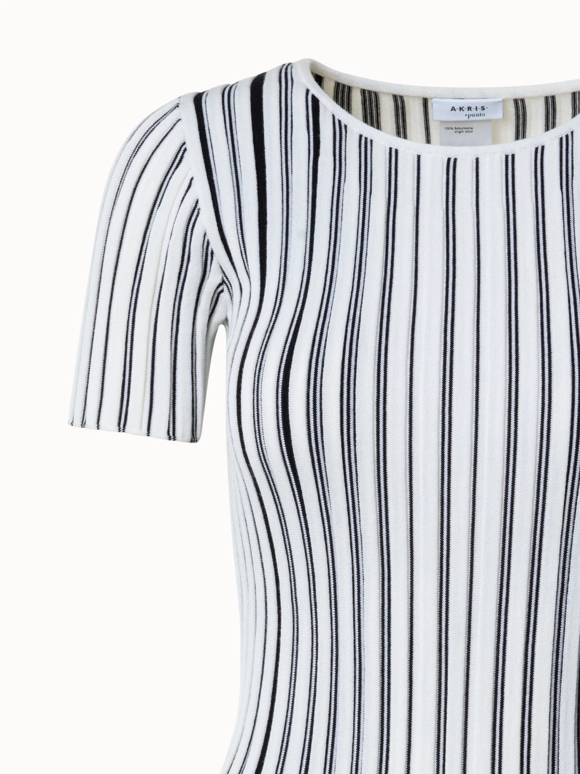 Structured Stripes Merino Wool Pullover - Image 3