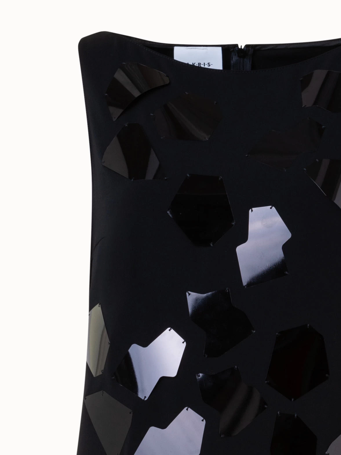 Lasercut Crêpe Tunic Dress With XL Kaleidoscope Sequins - Image 3