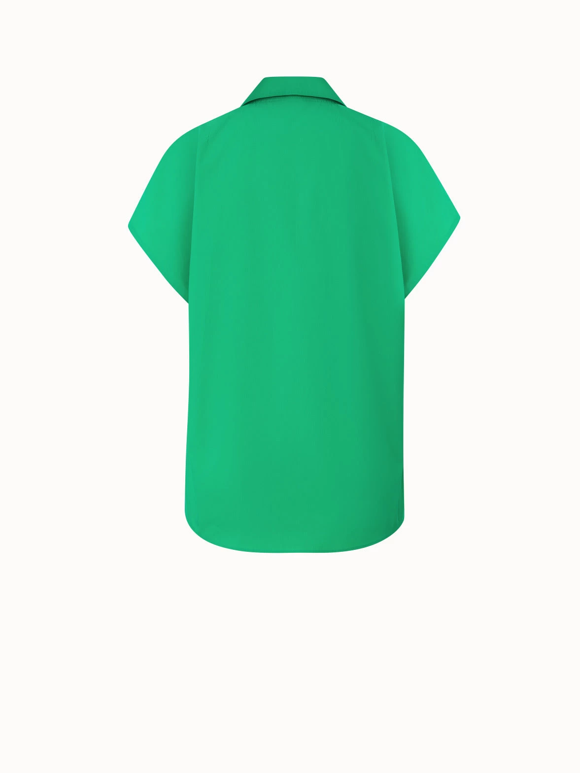 Cotton Poplin Blouse With Biker Collar - Image 2