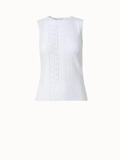 Perforated Stretch Jersey Top