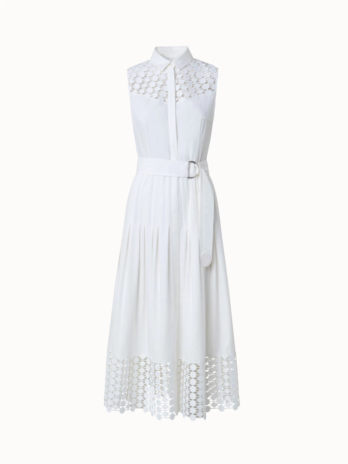 Cotton Poplin Dress With Kaleidoscope Dot Embroidery - Image 3