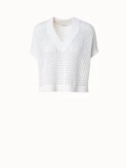 Chunky Cotton Dot Mesh Pullover