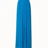 AKRIS Silk Georgette Pleated Long Skirt
