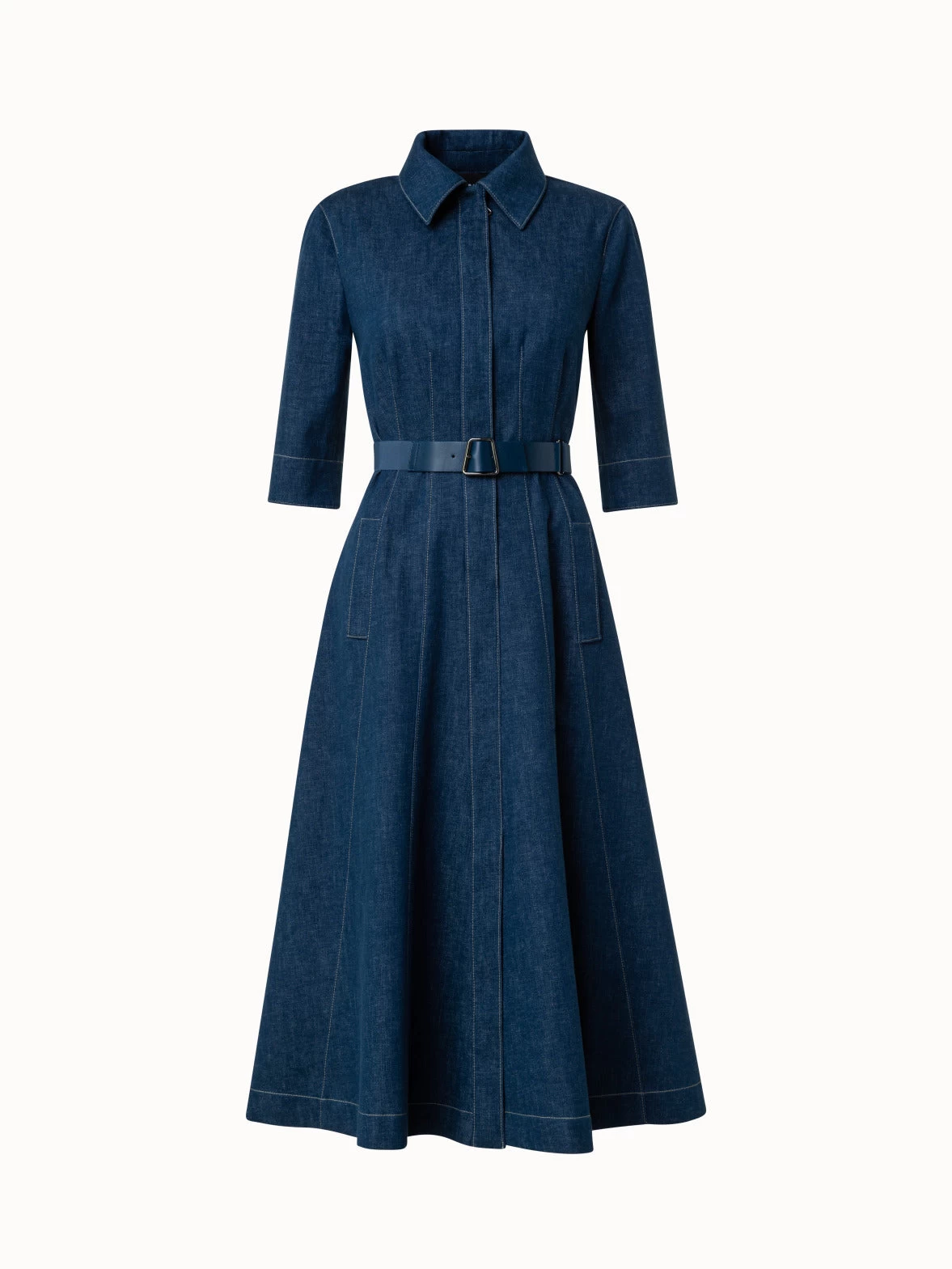 AKRIS Stretch Denim Midi Dress - Image 3