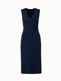 AKRIS Silk Stretch Crêpe Sheath Dress