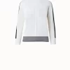AKRIS Viscose Stretch Intarsia Knit Pullover