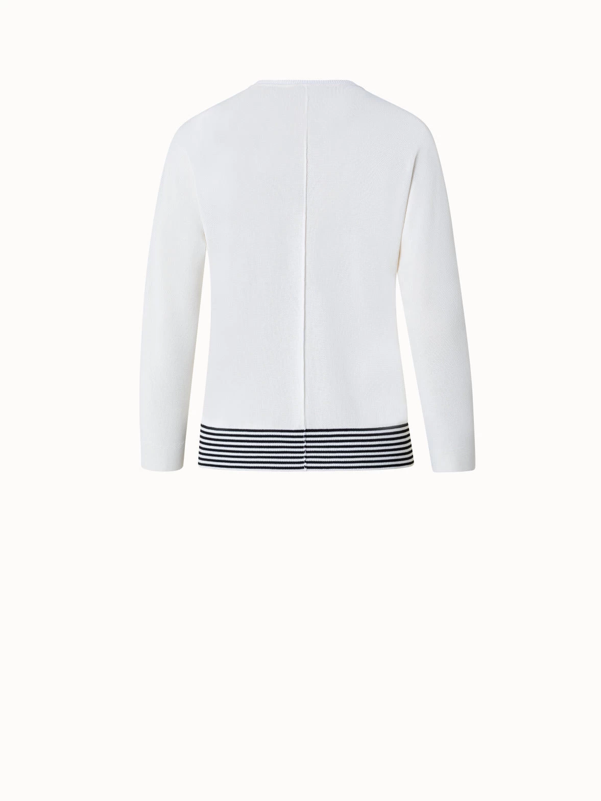 AKRIS Viscose Stretch Intarsia Knit Pullover - Image 2