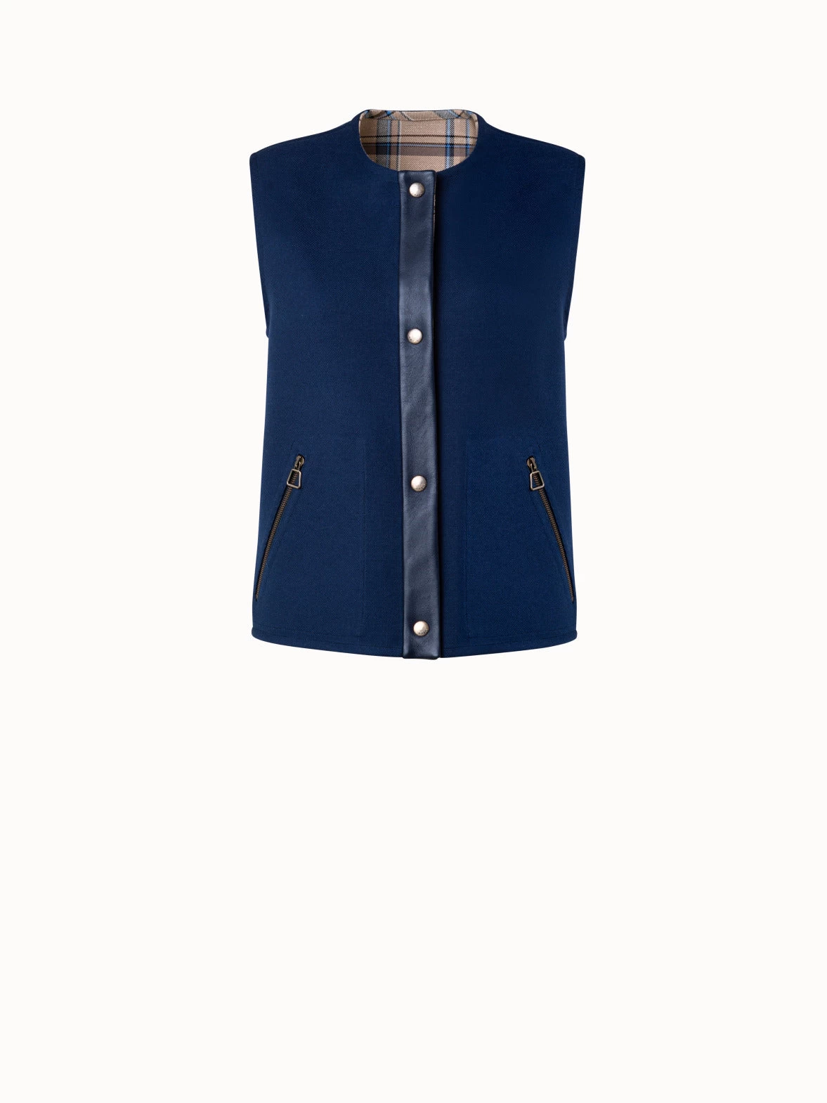 AKRIS Reversible Three-in-One Wool Double Weave Jacket - Image 5