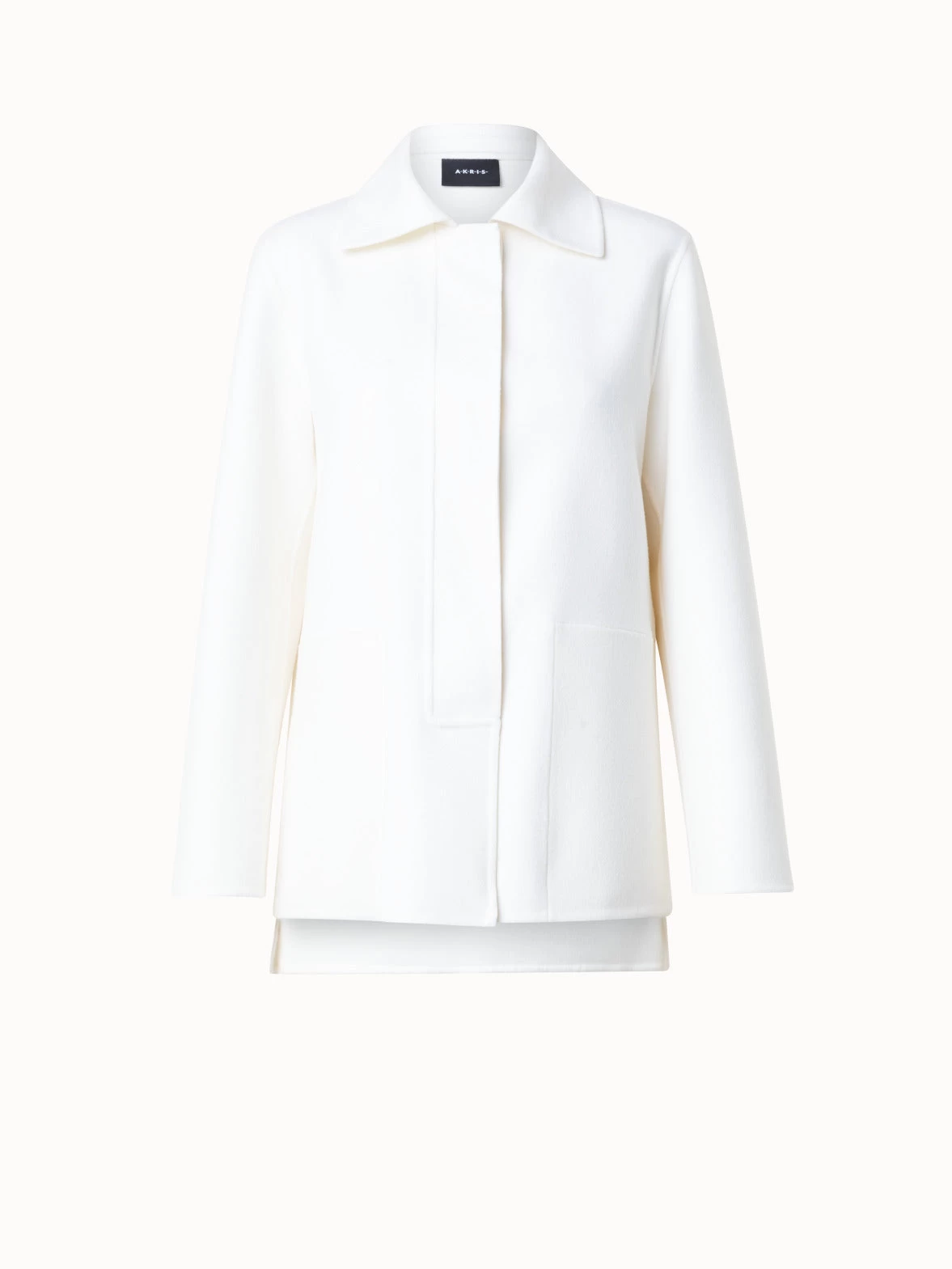 AKRIS Cashmere Double-Face Long Jacket