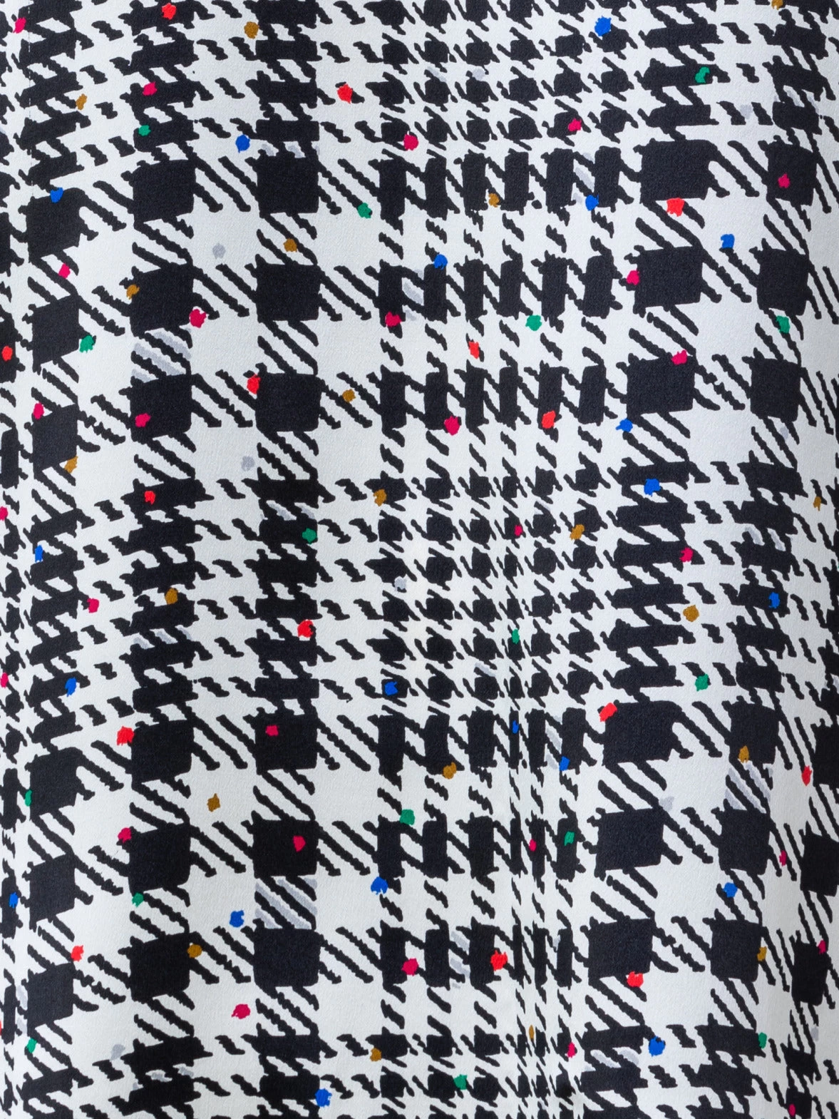 AKRIS Silk Satin Blouse With Tweed Check Print - Image 6