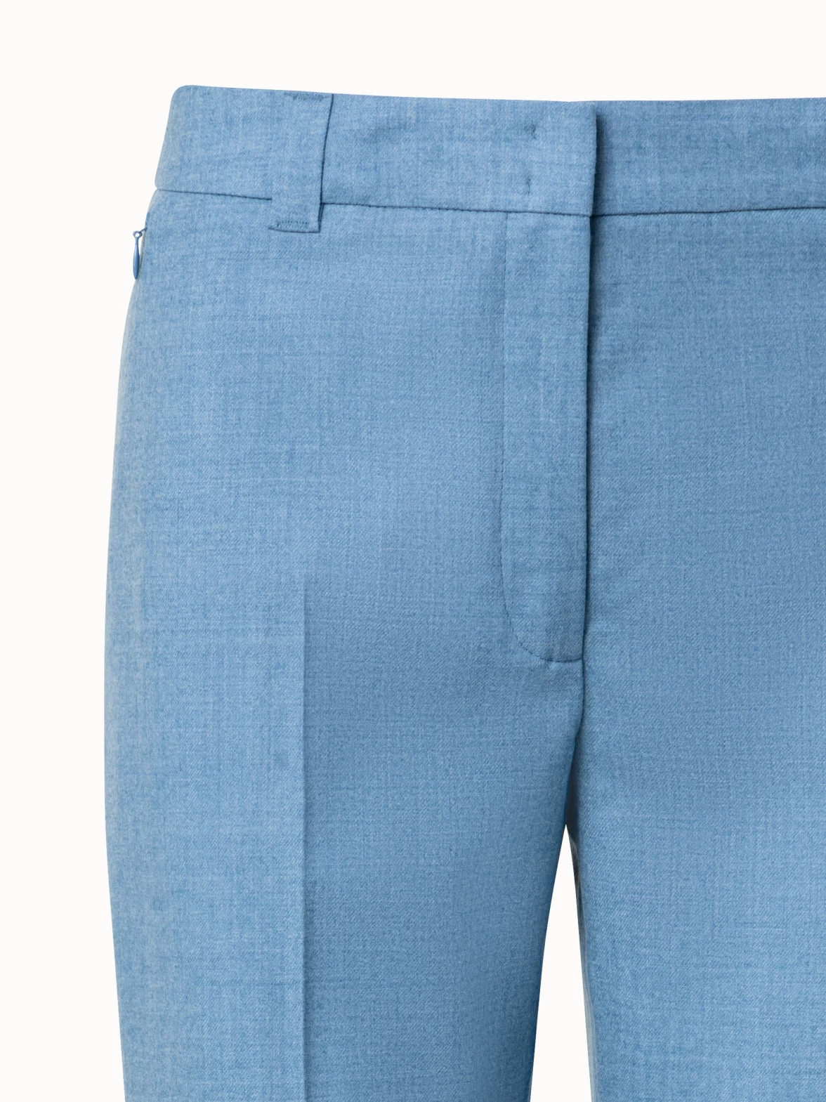 AKRIS Wool Stretch Flannel Cropped Tapered Pants - Image 3