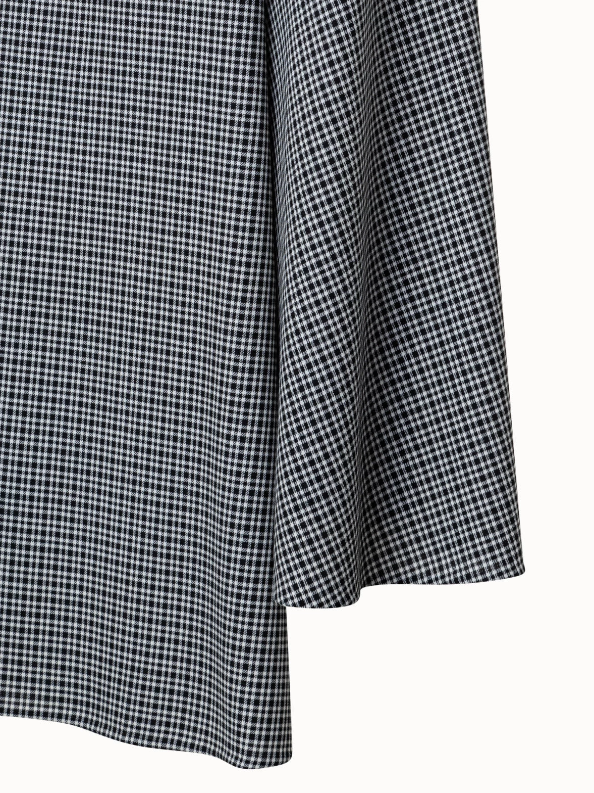 AKRIS Microcheck Wool Asymmetrical Midi Skirt - Image 5