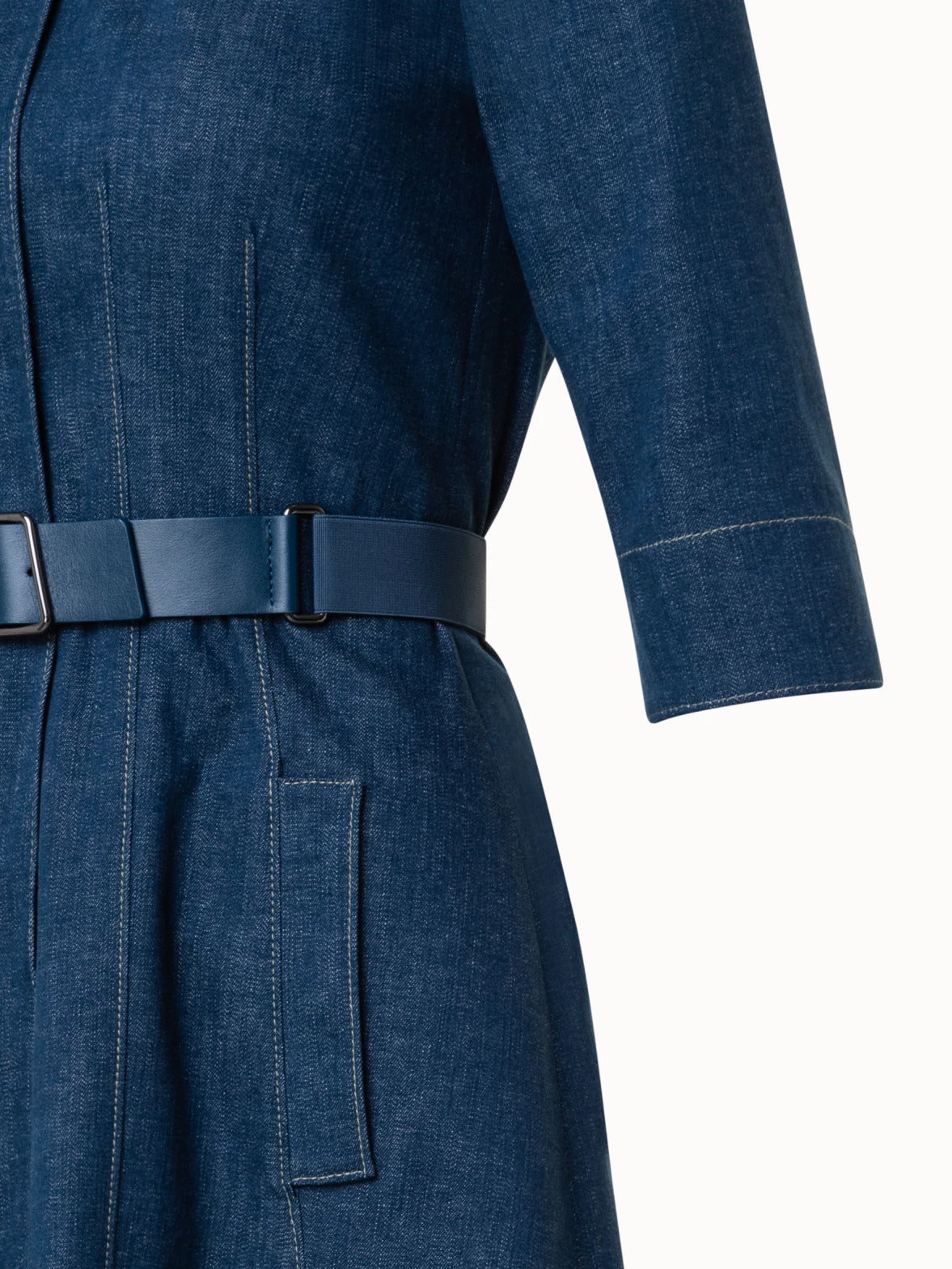 AKRIS Stretch Denim Midi Dress - Image 9