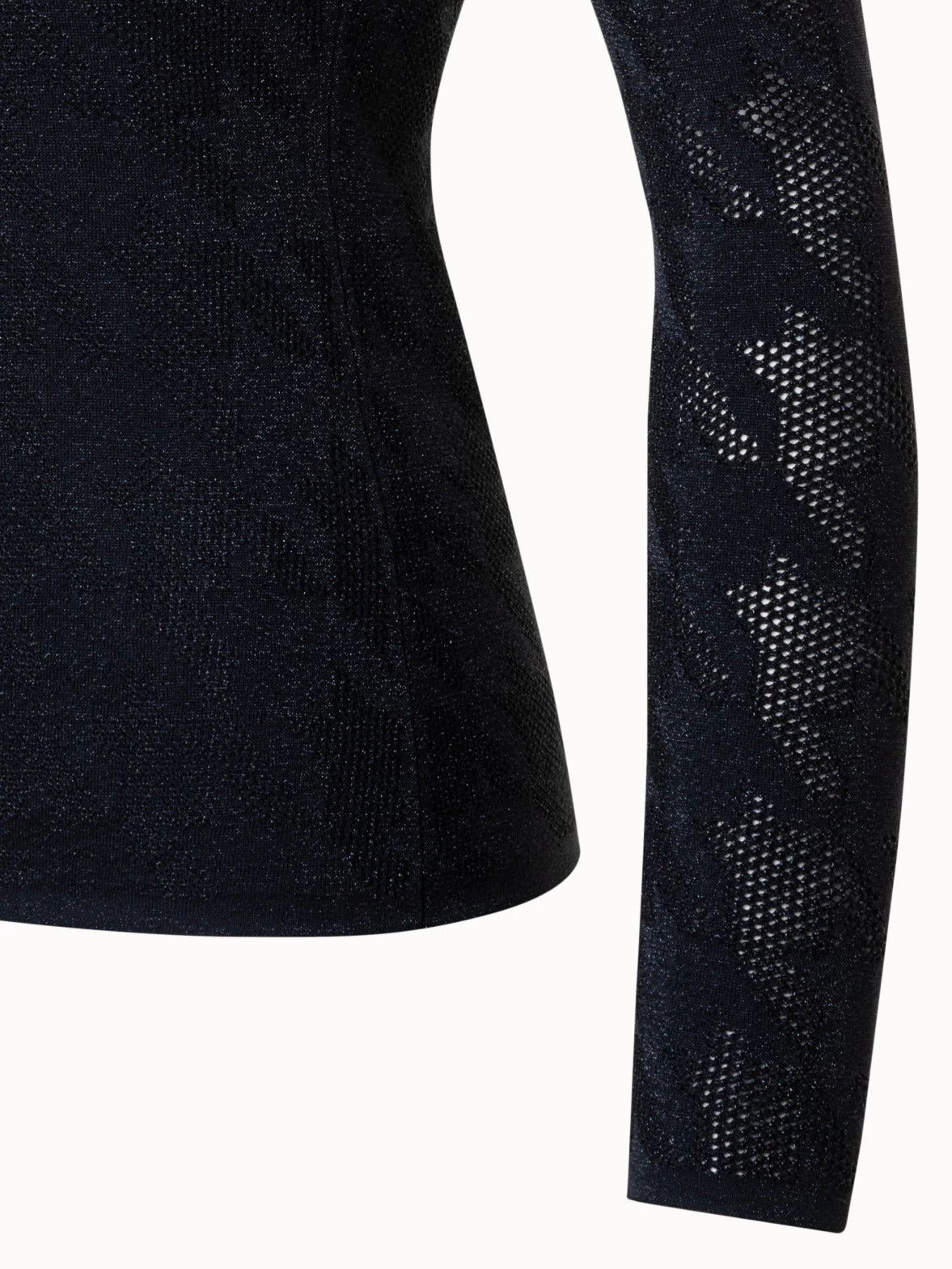 AKRIS Houndstooth Jacquard Knit Pullover - Image 4