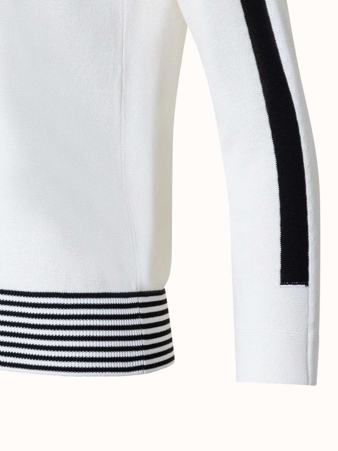 AKRIS Viscose Stretch Intarsia Knit Pullover - Image 4