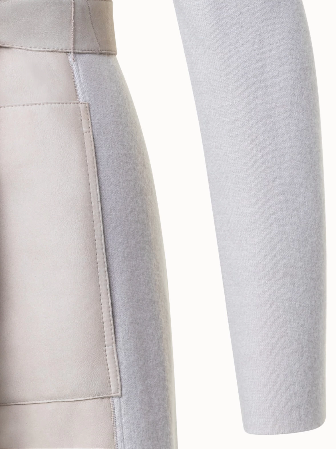 AKRIS Cashmere Knit And Shearling Coat - Image 5