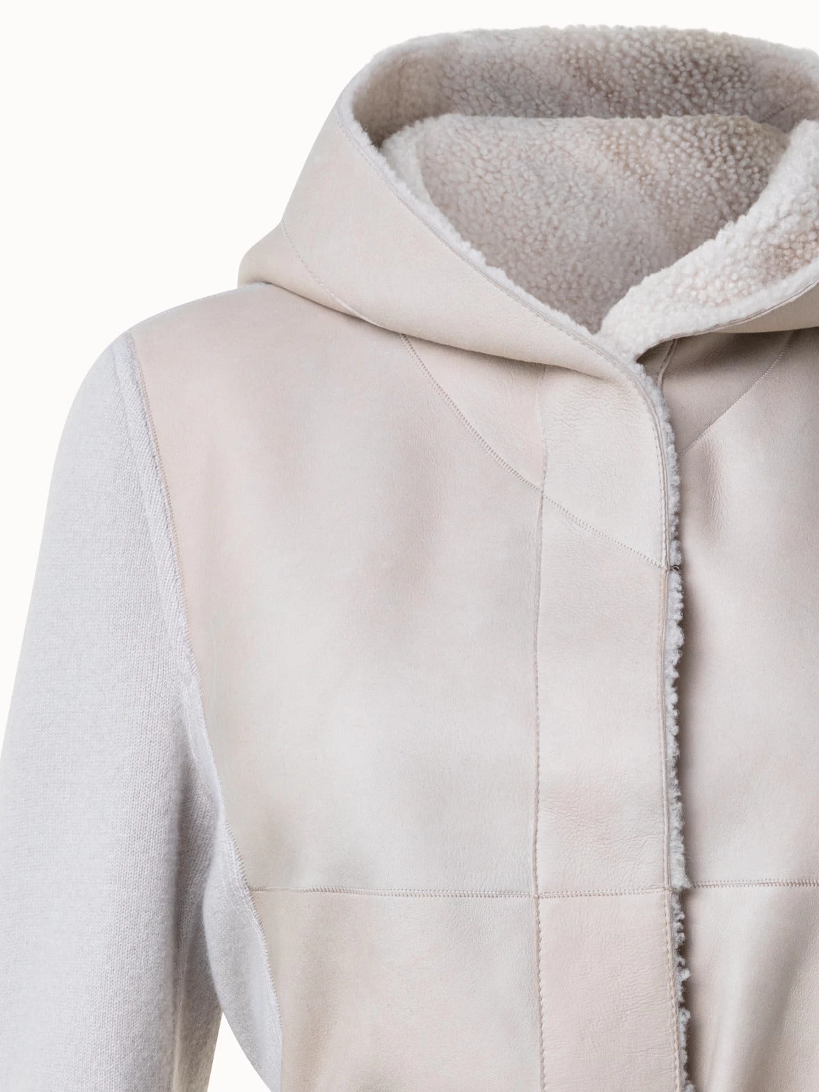 AKRIS Cashmere Knit And Shearling Coat - Image 4