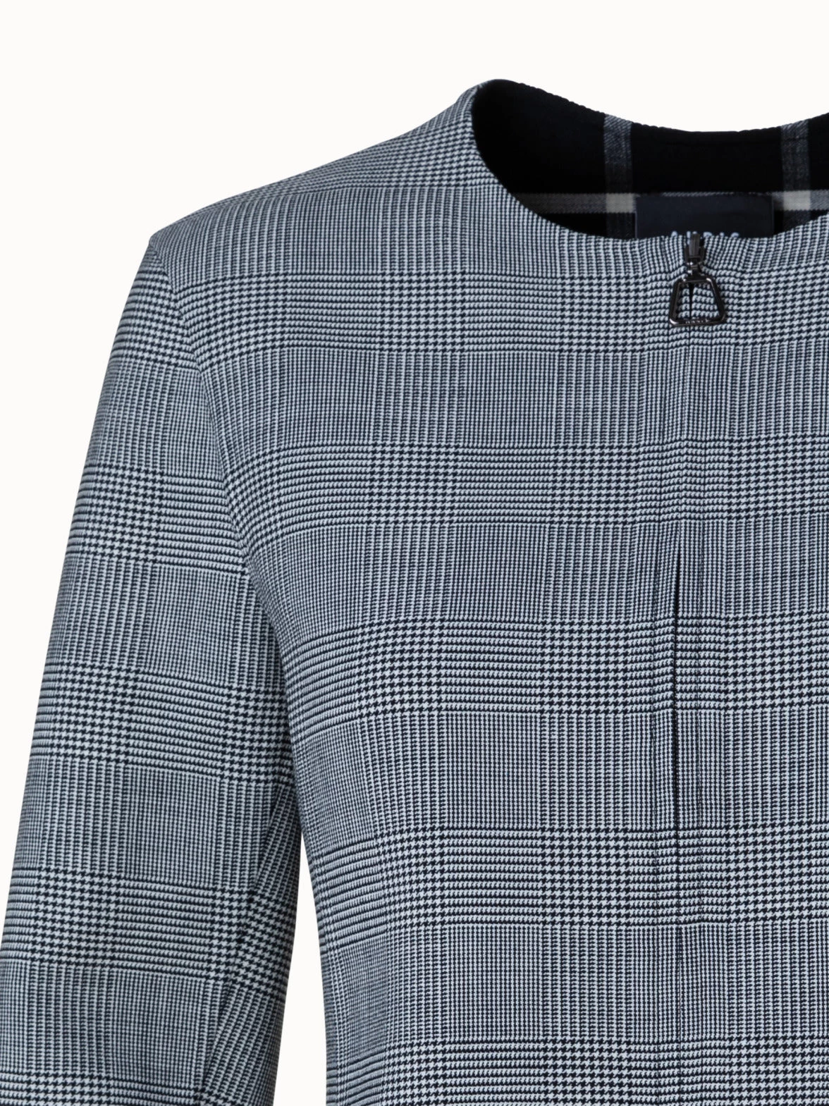 AKRIS Reversible Checked Wool Double-Face Jacket - Image 5