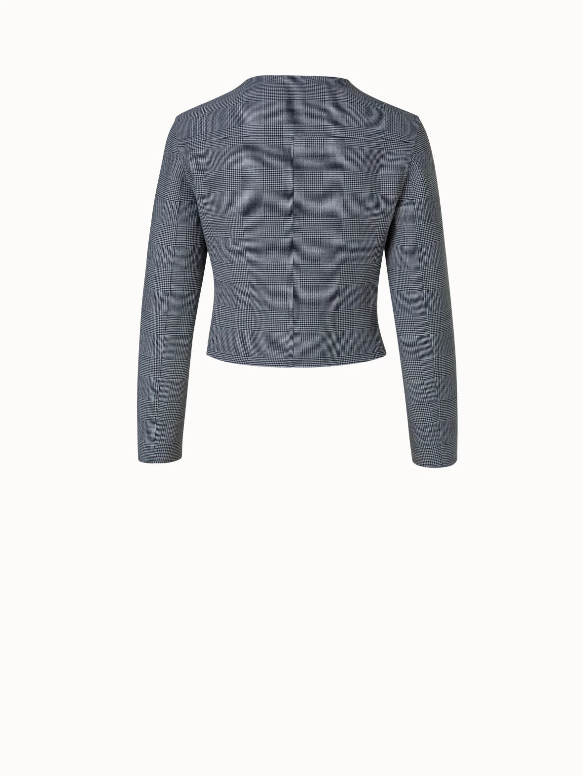 AKRIS Reversible Checked Wool Double-Face Jacket - Image 3