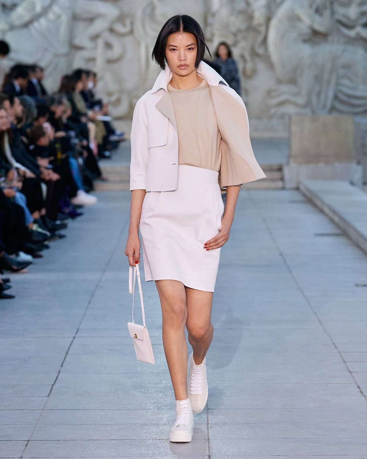 AKRIS Cotton Double-Face Short Skirt - Image 2